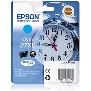 Epson 27XL Cyan. T2712 Cartucho de tinta original PARA LA IMPRESORA Epson WorkForce WF-7610DWF Tinteiros