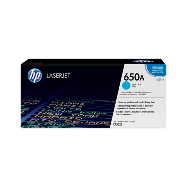 Toner HP 650A - CE271A Ciano original 15000 páginas Toner HP 650A - CE271A Ciano original 15000 páginas