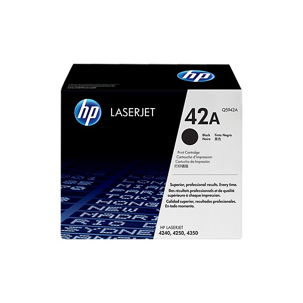 Toner HP 42A - Q5942A Preto original 10000 páginas Toner HP 42A - Q5942A Preto original 10000 páginas