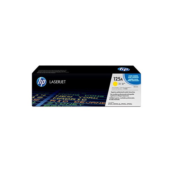 Toner HP 125A - CB542A Amarelo original 1400 páginas Toner HP 125A - CB542A Amarelo original 1400 páginas