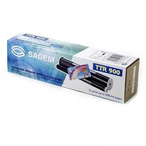 CAJA 2 ROLLOS TTR COMPATIBLE SAGEM 900 (cinta de trasnferencia térmica) 80M PARA LA IMPRESORA TTR SAGEM