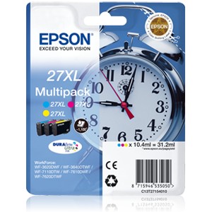 Epson 27XL Multipack. T2711, T2712 y T2713 Cartuchos de tinta original PARA LA IMPRESORA Epson WorkForce WF-7610DWF Tinteiros