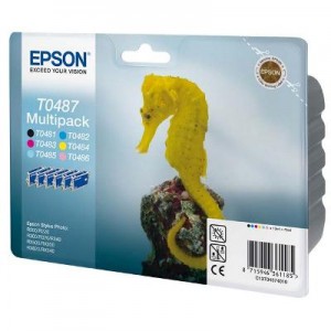 Epson T0487, Multipack cartuchos de tinta originales (C13T04874010)  PARA LA IMPRESORA Epson Stylus Photo RX640 Tinteiros